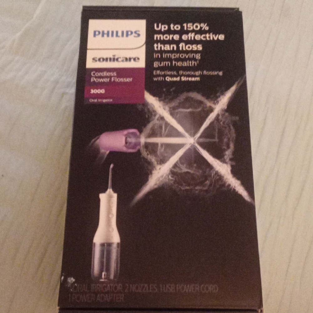 Philips Sonicare Cordless Power Flosser - Black and Purple